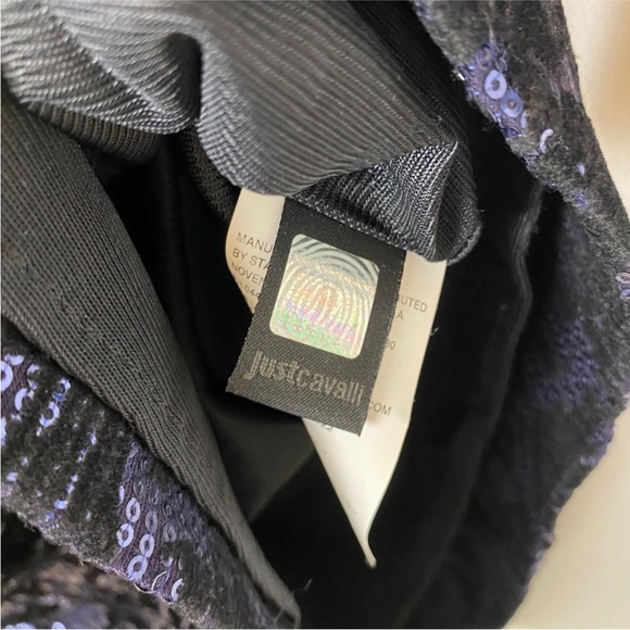 Just Cavalli Sequin Long Sleeve Mini Cocktail Dress - Picture 13 of 15